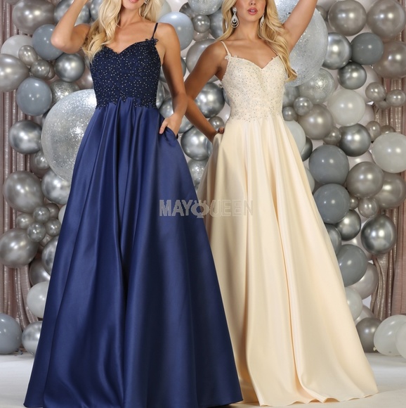 0 Dresses & Skirts - sleeveless navy ,pink,silver,gold,burgundy lace beaded long gown